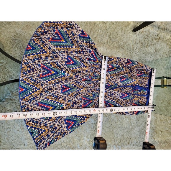 Lara Ethnics Women's Multicolor Sleeveless Off The Shoulder Knee Length Dress M - Picture 7 of 11